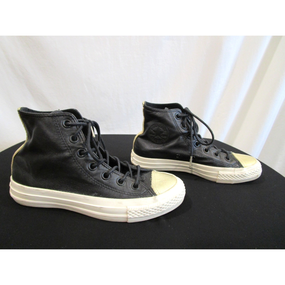 Converse Chuck Taylor Year Of The Goat Black, Gold Leather Sneakers Women 6